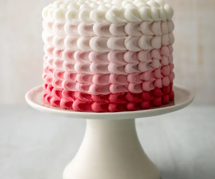 How to make a cake using ombre decoration