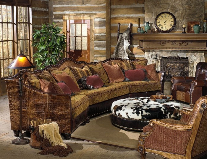 How to decorate a log cabin living room