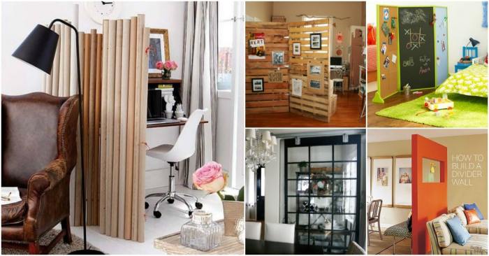 How to decorate a wooden room divider