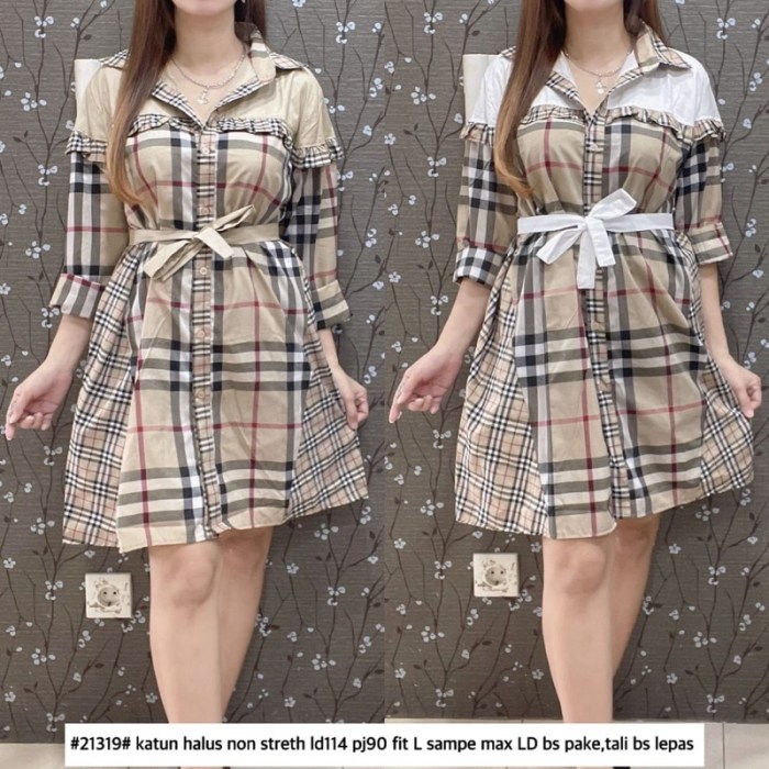 Burberry shirt dress women's