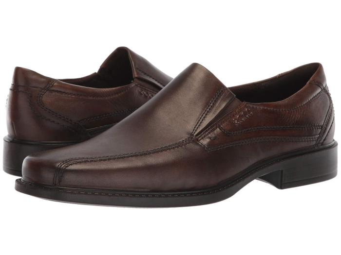 Slip-on mens brown dress shoes