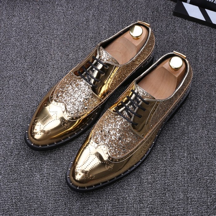 Rose gold dress shoes for men