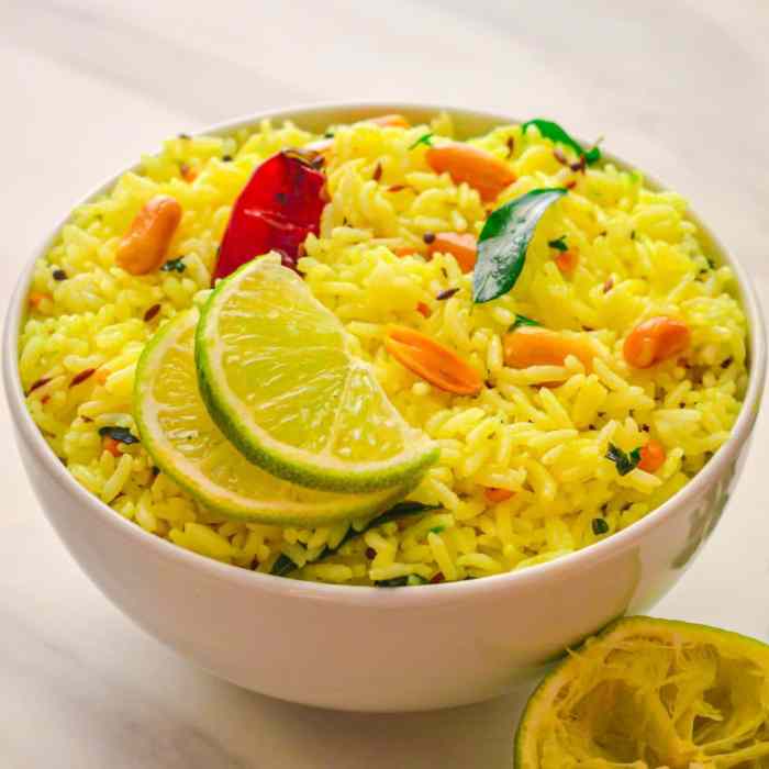 How to cook lemon rice andhra style